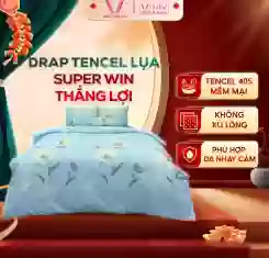 Bộ Chăn - Drap - Lụa Tencel 5 món ( hoa văn )