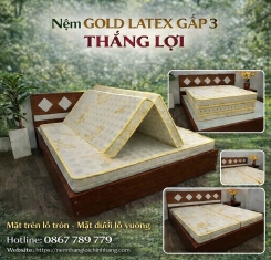 Nệm cao su Thắng Lợi Gold Latex gấp 3