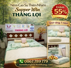Nệm cao su thiên nhiên Super Win Thắng Lợi