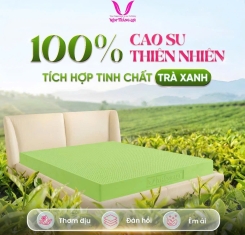 Nệm Cao su thiên nhiên Tea Plus Matcha Cool Thắng Lợi