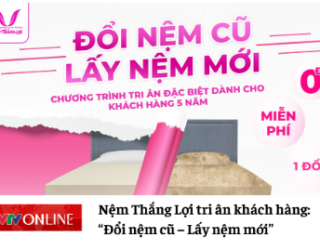 BÁO VTV.VN - Nệm Thắng Lợi tri ân khách hàng: “Đổi nệm cũ – Lấy nệm mới”